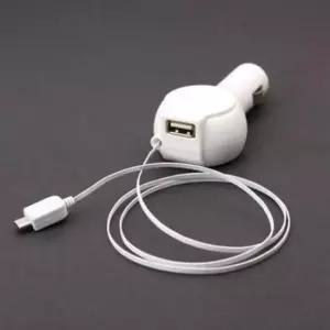 [CAR] 차량용 충전기 마이크로 5핀 자동 감김 화이트