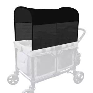 원더폴드 유모차 W2/W4 전 모델과 호환되는 신축성 캐노피 UPF50+ 자외선 차단 및 두 개의 메쉬 창 햇빛