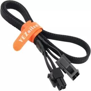 2팩 YEZriler ATX 4핀 연장 케이블 마더보드 CPU 남녀 어댑터 전원 공급 장치용 슬리브 20.8인치 53cm