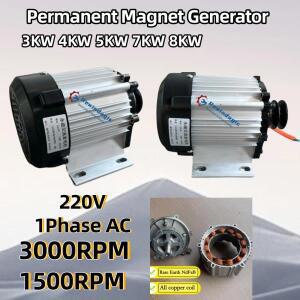 프리미엄 소재 3KW 출력 220V 단상 발전기 1500RPM 영구 자석 DIY 가정용 부하용