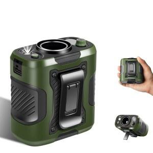 Aucofany 휴대용 허리 선풍기, 100단 속도의 웨어러블 벨트 13500RPM, USB 충전식 파워 뱅크, 언더 셔츠 선풍기 u2013 24시간 주방, 여행, 야외용 냉방(숲 녹색)