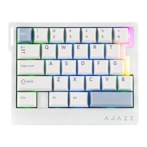 메크랜드 ajazz ak029 원핸드 게이밍 키보드, 스위치, 작동, 조절 백라이트, 및 가능한 29키 rgb 고속 플레이트(화이트) 유선 8khz 폴링, 알루미늄 socd dks, 마그네틱