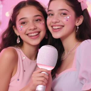 무선 블루컬러투스 노래방 마이크, 다이나믹 조명이 포함된 5--1 휴대용 핸드헬드 스피커, 차량용