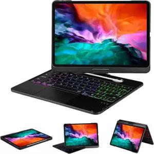 아이패드 프로 12.9인치 6세대 키보드 케이스 360도 회전 무선 폴리오 스탠드