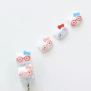 키캡키링 만들기 키보드 파츠 안경 고양이 B3