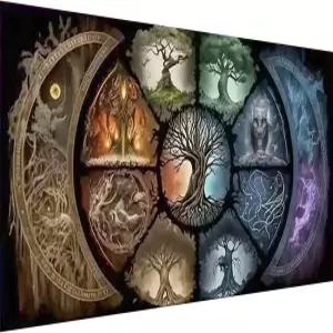 보하디 DIY 5D 다이아몬드 페인팅 키트 아트 대형 트리 추상 풍경 전체 드릴 크리스탈 라인스톤 자수 홈 월