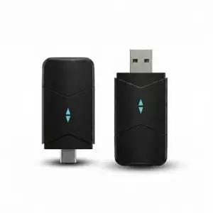 초소형 안드로이드 오토 동글이 무선 카플레이 동글 2in1 내비게이션 미러링 c타입 usb 겸용