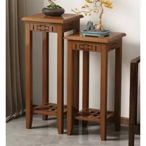 원목 화분 수납 탁자 선반 사방 진열대 장식장 도자기 정리대 다용도 화분받침대