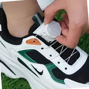 회전식 다이얼 잠금 장치 탄성 와이어 운동화 신발 고정 끈 매듭 불필요 간편