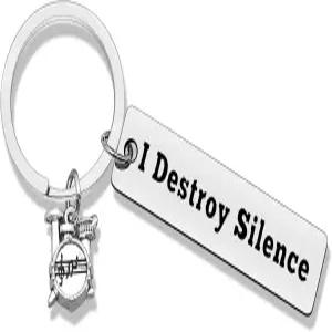 지엘라와 드러머 남성 열쇠고리 음악 노트 타악기 연주자에게 드럼 밴드 유품 악기 주얼리 선물 생일