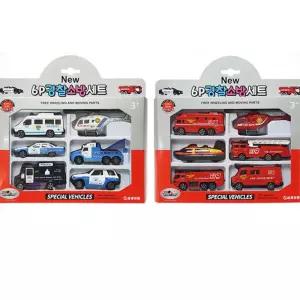 유치원생 가성비 레스큐 미니카 6종세트 경찰놀이 유아발달