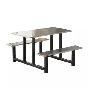 스테인리스 식탁 야외 테이블 일체형 식당 벤치