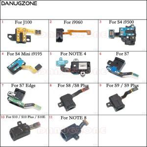헤드폰 오디오 잭 이어폰 소켓 플렉스 케이블, 삼성 갤럭시 S7 엣지 S8 S9 플러스 + S10 S10E S4 미니 i9500 j100 노트 4