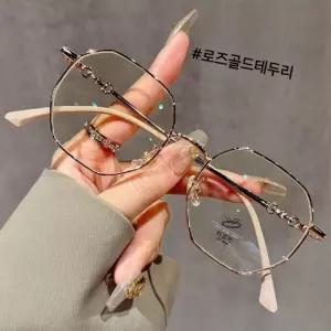 다초점안경 독서 눈 보호 렌즈 확대경 안경 근시 블루라이트 선반 골드 로