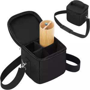 써니무브 유니버설 차임벨 케이스백 최대 4개의 액세서리 사운드 힐링 명상 도구 키트 보호 휴대용 운송