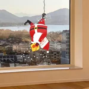 귀여운 크리스마스 정전기 창문 시트 무접착 산타 스티커 장식 유리창 데코