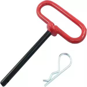 모이스티 3/8 x 4 인치 트레일러 견인 히치 핀 및 클립 트랙터 코터 RV 잔디 깎는 기계 빨간색