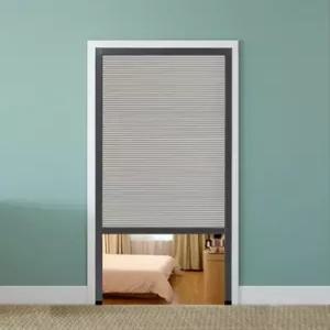 블랙아웃 어코디언 도어 180cm - 주방 및 세탁용 회색 풀다운 접이식 협찬장 스크린 부직포