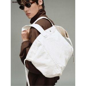 스쿠코 구제 워싱 카고백 스니커즈 캔버스 대용량 크로스 토트백