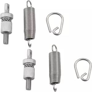 선반 드럼용 루이워 6PCS 페달 스프링 실버 2피스 후크 행거 블록 베이스 텐션 어셈블리 스테인리스 스틸