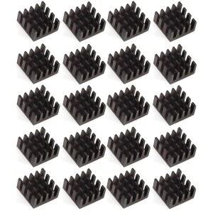 이지카고 20개 14mm 히트싱크 14x14x7mm, 냉각기 GPU 칩을 위한 블랙 아노다이징 알루미늄 VRAM VGA RAM(14mmx14mmx7mm)