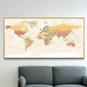 세계지도 타공판 마그넷 부착판 인테리어 거실 벽걸이