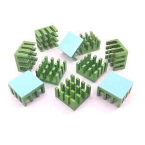 이지카고 10pcs 14mm 히트싱크 14x14x8mm + 프리 어플라이드 3M 8810 냉각 GPU 칩 VRAM VGA RAM (14mmx14mmx8mm) (그린 14mm)