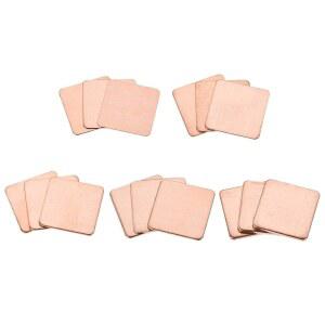 두께 0.3 /0.5 /0.8 /1.0 /1.5mm의 CPU GPU RAM 20 x 20mm용 uxcell 플랫 IC 칩셋 열 구리 방열판 총 15개