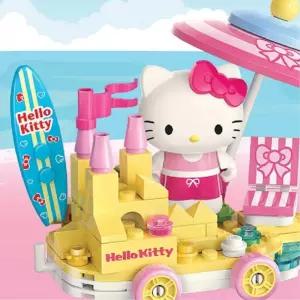여아선물 여름휴가 헬로키티 입체블록 공간지각 조립완구