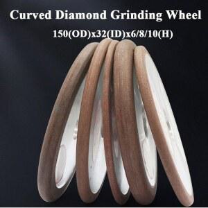 곡선 다이아몬드 그라인딩 휠, 원형 나이프, 라운드 에지, 아크, 그루브 그라인딩, R5, R4, R3, R2, R1.5, Dia150 x 32mm, #150 ~ 800