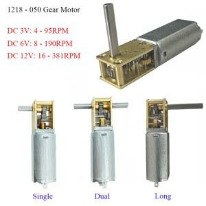 3V 6V 12V 1218 050 미니 기어 샤프트 박스 고토크 모든 이중 저속 금속 381 웜모터 단일 모터