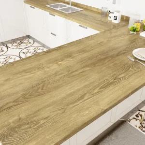 WESTICK 브라운 우드 그레인 조리대용 접촉 종이 방수 나무 껍질 및 스틱 벽지 가짜 주방 테이블 캐비닛