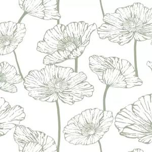 오레인지 플로럴 필 앤 스틱 벽지 보호 연락처 종이 17.3인치 x 118.1인치 녹색 및 흰색 셀프 접착식