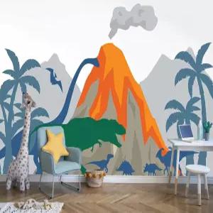 레이후이 미스티 포레스트 마운틴 자연 벽지로 실내 벽 장식 욕실 거실 침실 배경 벽화 껍질 벗기기 및