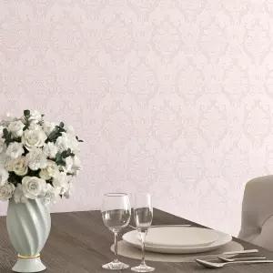 월더풀 핑크 엠보싱 벽지 빅토리아 필 앤 스틱 여아실 고딕 프린세스 연락처 페이퍼 캐비닛 및 서랍 빈티지