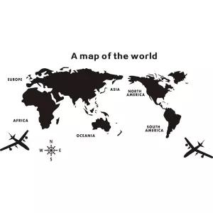 대형 세계지도 고화질 장식 벽 아크릴 입체 3D 스티커