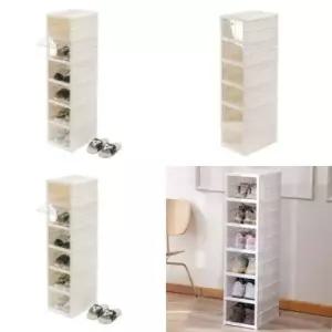 [JED] 슈즈케이스 신발보관함 접이식 6단 화이트 신발수납함