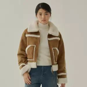 커버낫 우먼 크롭 리버시블 무스탕 Brown 2816988 1975863