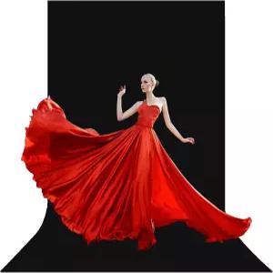 사진 촬영을 위한 베이양 5 x 6.5피트 블랙 배경 퓨어 스크린 부스 크로마키 비디오 녹화 파티를 커튼