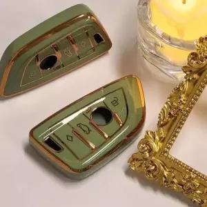 스마트키 BMW B타입 키 커버 골드 테두리 그린