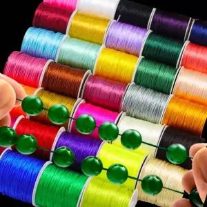 다채로운 고탄성 DIY 팔찌 크리스탈 구슬 코드 목걸이 귀걸이 스트링 쥬얼리 제작 로프 액세서리 롤 당 mm