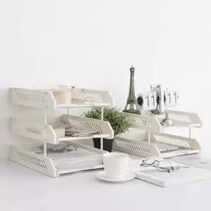 [문구] 오피스 3단 서류함 데스크 책상 정리 정리함 파일 보관