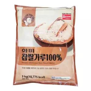화미 찹쌀가루 3kg 1개