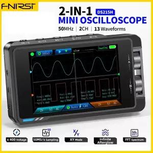 FNIRSI DS215H 2 in 1 디지털 오실로스코프 신호 발생기 휴대용 50MHz 250MS/s 듀얼 채널 자동 오실로스코