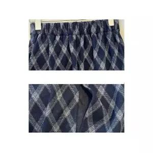 엘럽 여자 정장 스커트 빈티지 체크 모직 A라인 원템1