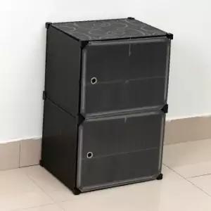 [생활] 투명 도어형 신발정리대 조립식 신발수납함 슈케이스 현관 정리