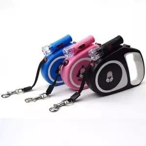 [반려] 강아지 자동리드줄 핑크 강아지목줄리드줄 강아지자동줄 롱리드줄 애견리드줄 대형견목줄