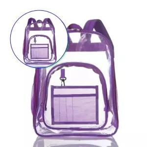 쌍문상회 지금 필요한 물놀이가방 비치백 클리어 백팩 퍼플 방수
