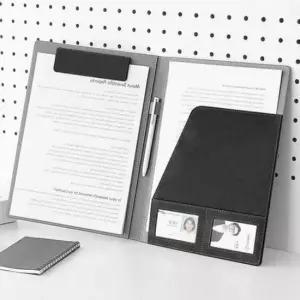 [문구/오피스] 결재 미팅회의 서류판 A4 가죽 클립보드