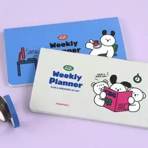 [문구/오피스] 계획표 스케줄러 위클리 6P 귀여운 플래너 중철 일정